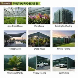 ecomesh (10ft x 8ft) Green Shade Net 75% UV Block For Garden/Balcony/Plants Portable Green House image 5