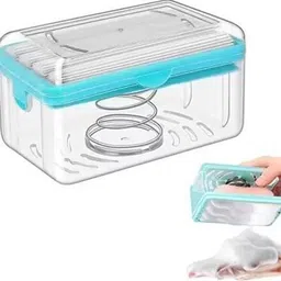 krishva 2-in-1 Portable Soap Dish & Soap Dispenser with Roller and Drain Holes-picture-26
