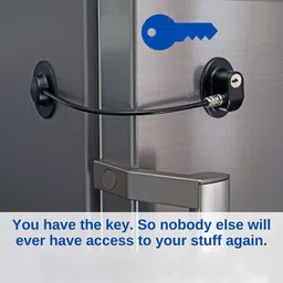 archoice Safety Door Locks with 2 Keys for Cupboard, Cabinets, Fridge Child Safety Strap Lock image 3