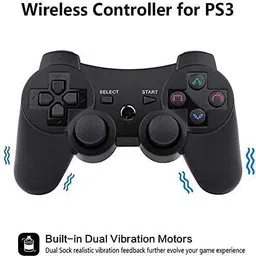 PS3 Wireless USB Gamepad Controller for PlayStation 3 Console - Black Limited Edition image 4