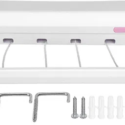 akhandvruti Clothesline Rope Space Saving Telescopic Clothes Drying Rope for Indoor Laundry Plastic Retractable Clothesline image 5