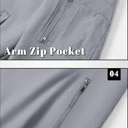 houseofcommon Men Solid Bomber Jacket image 4