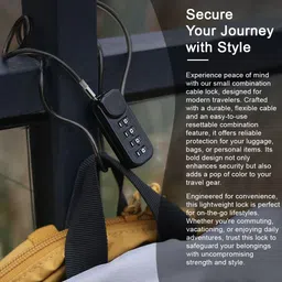 serplex HASTHIP 12m Metal Coil Cable Lock 4 Digit Combination Lock for Bike Gate Combination Lock image 4