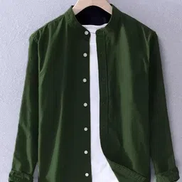 protocol Women Regular Fit Solid Mandarin Collar Casual Shirt-picture-17