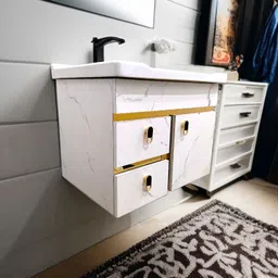 bobbyexport Wall Hang 24" Wash Basin Vanity Cabinet For Bathroom BEWH5 Wall Hung Basin image 3