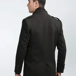 lure urban Wool Solid Coat For Men image 2