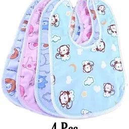 smilykid New born Baby Fast Dry Bibs (Pack of 4)-picture-32