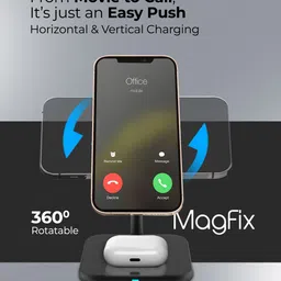 RAEGR Arc M1600 [2 in 1] Mag-Safe Wireless Stand |with USB Type-C PD Cables| Charging Pad image 5