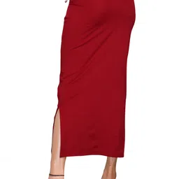 SCUBE DESIGNS Women`s Lycra Saree Shapewear Maroon (S) Nylon Blend Petticoat image 4