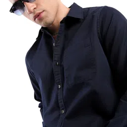 wrogn Men Regular Fit Solid Casual Shirt-picture-13