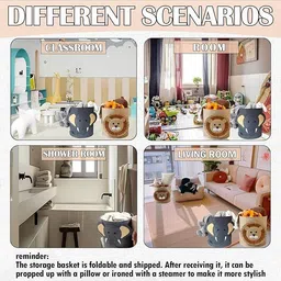 vishbin 40 L Multicolor Laundry Basket image 5