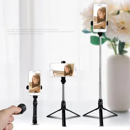 BOPUD Selfie Stick Mini Tripod Portable Pocket Bluetooth Selfie Stand with Remote Tripod, Monopod, Tripod Kit image 3