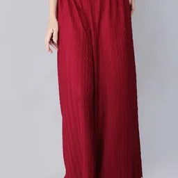 highstyles Pack of 2 Women Relaxed Maroon, Beige Lycra Blend Trousers image 4