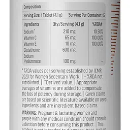 healthkart HK Vitals Glutathione Skin Glow Effervescent Tablets with Vitamin C & E image 5