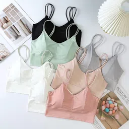 mrs queen Pack of 2 Women Sports Lightly Padded Bra image 1