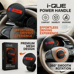 i-que Metal, Premium ABS, Rubber Grip Car Steering Knob image 2
