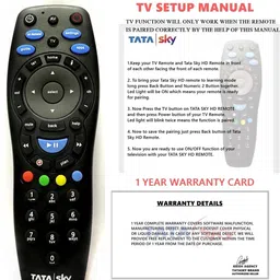 Tata Sky 100% Original HD+ Recording Tata Sky Remote Controller image 2
