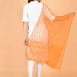 nakoda creation Net Self Design Multicolor Women Dupatta image 4