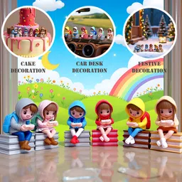 spiaty Schoolbag Play Game Couple Decorative Showpiece - 3.3 cm-picture-35
