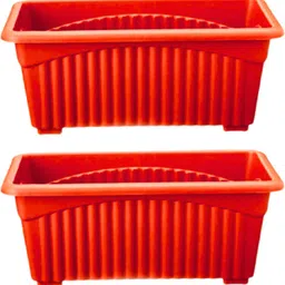 vs balaji Rectangular Plastic Flower Pot Planter Box for Balcony Garden Multicolor Plant Container Set-picture-21