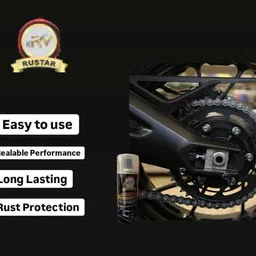 rustar Bike Chain Lubricant Spray 500ml with 1 Chain Cleaning Brush |Cleans| Shines & Protects Chain| Chain Oil image 3