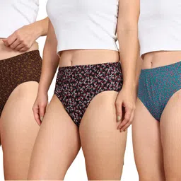 feel track Pack of 3 Women Hipster Brown, Blue, Black Panty-picture-14