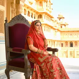 shrihari business Embroidered Semi Stitched Rajputi Poshak image 5