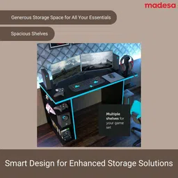 madesa Gaming Computer Desk Engineered Wood Computer Desk image 5