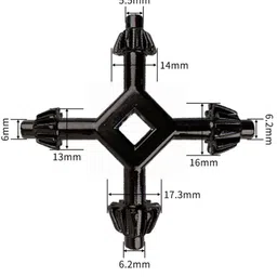 4 Way Chuck Key Universal 4 in 1 Chuck Key AASONS 4 in 1 Universal Drill Chuck Key image 5