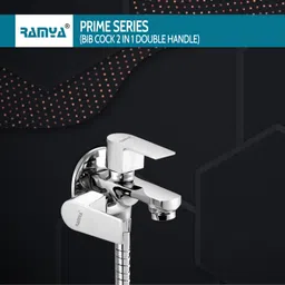 ramya Prime 2 Way Bib Tap Brass For Bathroom and Kitchen Bib Cock 2 Way Tap Twin Elbow Valve Faucet image 4