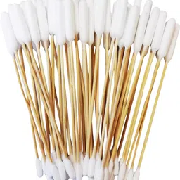 petjoy Cotton Buds for Dogs & Cats - Dual-Sided 6 Inch Bamboo Swabs Pet Ear Eye Wipes image 1