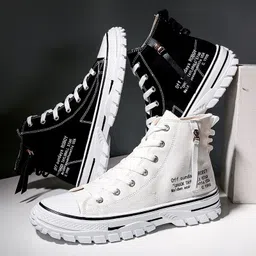 robbie jones Casual Sneakers Canvas High Top Boots For Boys And Men Sneakers For Men image 4