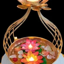 ayeza handicrafts floating diya urli for traditional decor Iron 1 - Cup Tealight Holder-picture-22