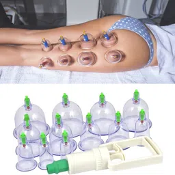 FLETIX Hijama 12 Cups Bio Magnetic Traditional Chinese Cupping Therapy Cup Set Household Pull Out Vacuum Cup Kit Massage Suction Acupuncture Blood Circulation Massager-picture-27