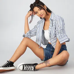 chimpaaanzee Women Regular Fit Checkered Spread Collar Casual Shirt image 2