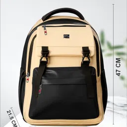 pb pearl bags 25.5 L Laptop Backpack Faux Leather Water Resistant With 2 Compartment, 2 Front Pocket, 5 Inner Pockets image 3