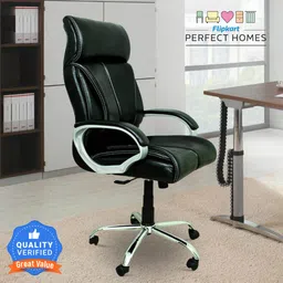 flipkart perfect homes Hornbill High-Back Bonded Leather Executive Chair with Lumbar Support Leatherette Office Arm Chair-picture-28