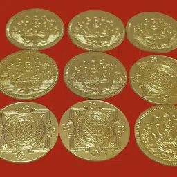 hoiva Ethnic Traditional Hand-made Brass Sree Chakra Lakshmi Coins Prayer Kit image 1