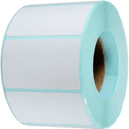 aditya labels 50 mm X 30 mm, Chromo (White) Barcode Paper Labels, 1000 Labels In Roll, Permanent Self Adhesive Paper Label image 1