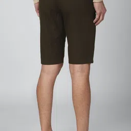 peter england Solid Men Brown Regular Shorts image 2
