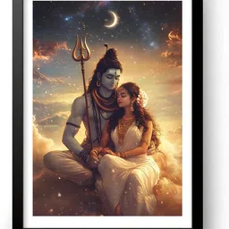 framerecall Mahadev Photo Frame | Adiyogi God Shiva Lord Shiva Photo Frame Acrylic 9 inch x 13 inch Painting image 1