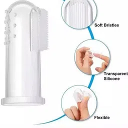 millionminds Baby, Infants Silicone Finger Toothbrush (3 months to 3 years) with storage Box Extra Soft Toothbrush image 5