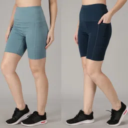 madact Solid Women Blue, Light Blue Tights image 3