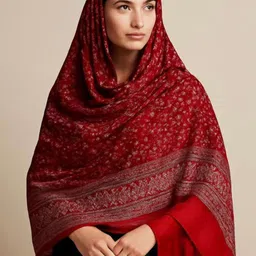 divyam Cotton Silk Embroidered Maroon Women Dupatta image 2