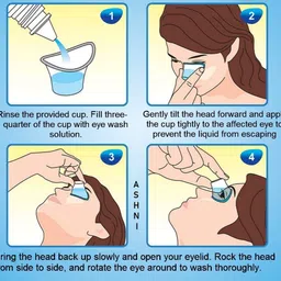 ashni Pack of 2 Plastic Eye Wash Cup Premium Pack of 2 Plastic Transparent cup Best For Home & Clinic image 3