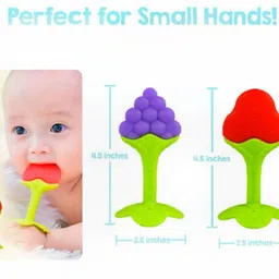 kamra enterprises Baby Fruit Shape Silicone Teethers BPA-Free Soft Toy (Pack of 3) Teether image 3