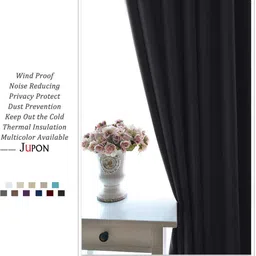 armenia hague 152.4 cm (5 ft) Window Silk Blackout Curtain (Pack Of 2) image 4