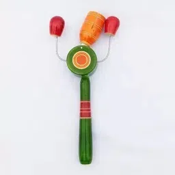 rainbowstore Eco-Friendly 4 Wooden Rattles ,suitable for Born babies Rattle image 3