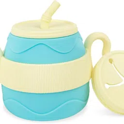 maycreate Silicone Baby Training Cup 200ml with Straw and Lid Spill Proof Sippy Cup image 1