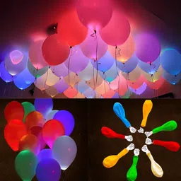 blessbells store Bless Bells Store Multicolor (Pack of 10) LED Light Balloons For Party | Birthday Balloons For Decoration (Pack of 10)-picture-32